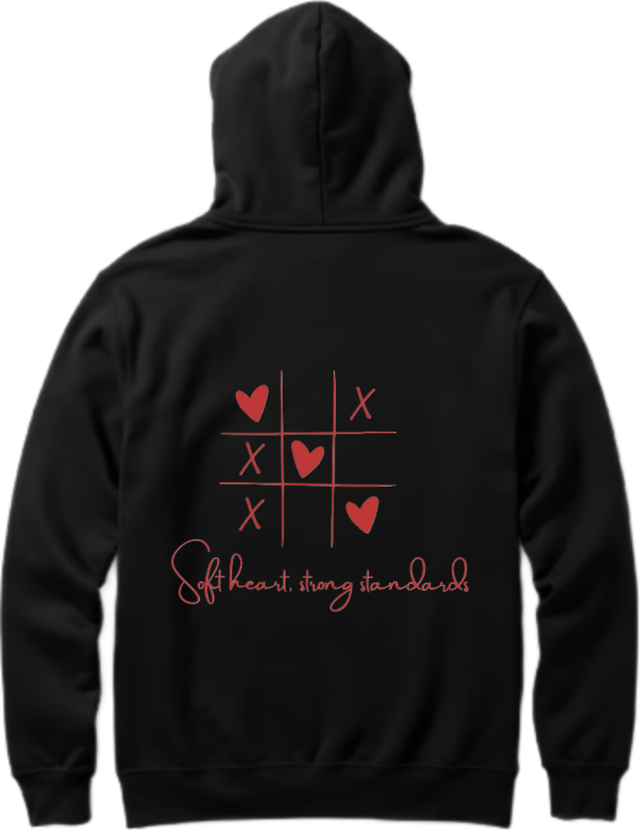 VaIentine coupIe Oversize Hoodie Black Back 1