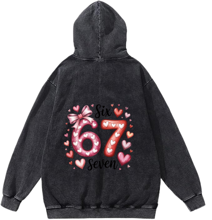 67 designs Oversize Hoodie Washed Back 1