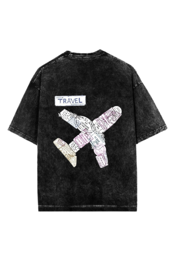 travel travellar One Size t- shirt Washed Back 1