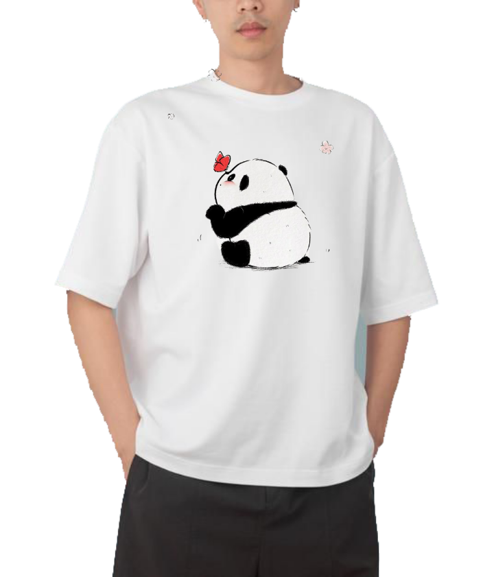 PANDA Oversize Hoodie White 1