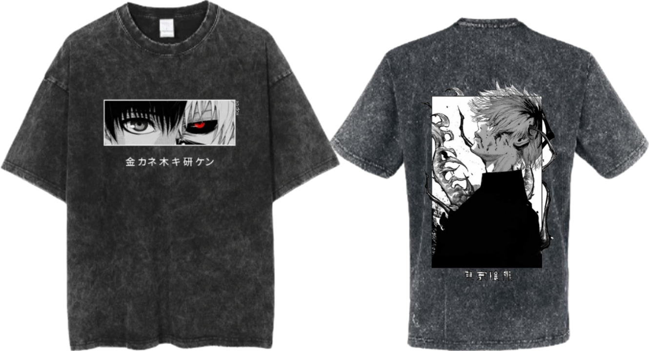Tokyo ghoul t- shirt One Size Washed Back 1