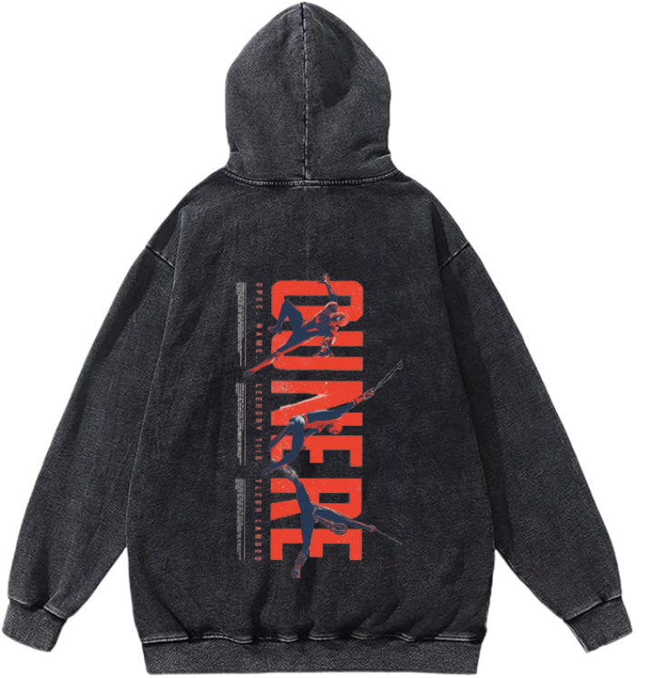 Spiderman One Size hoodie Washed Back 1