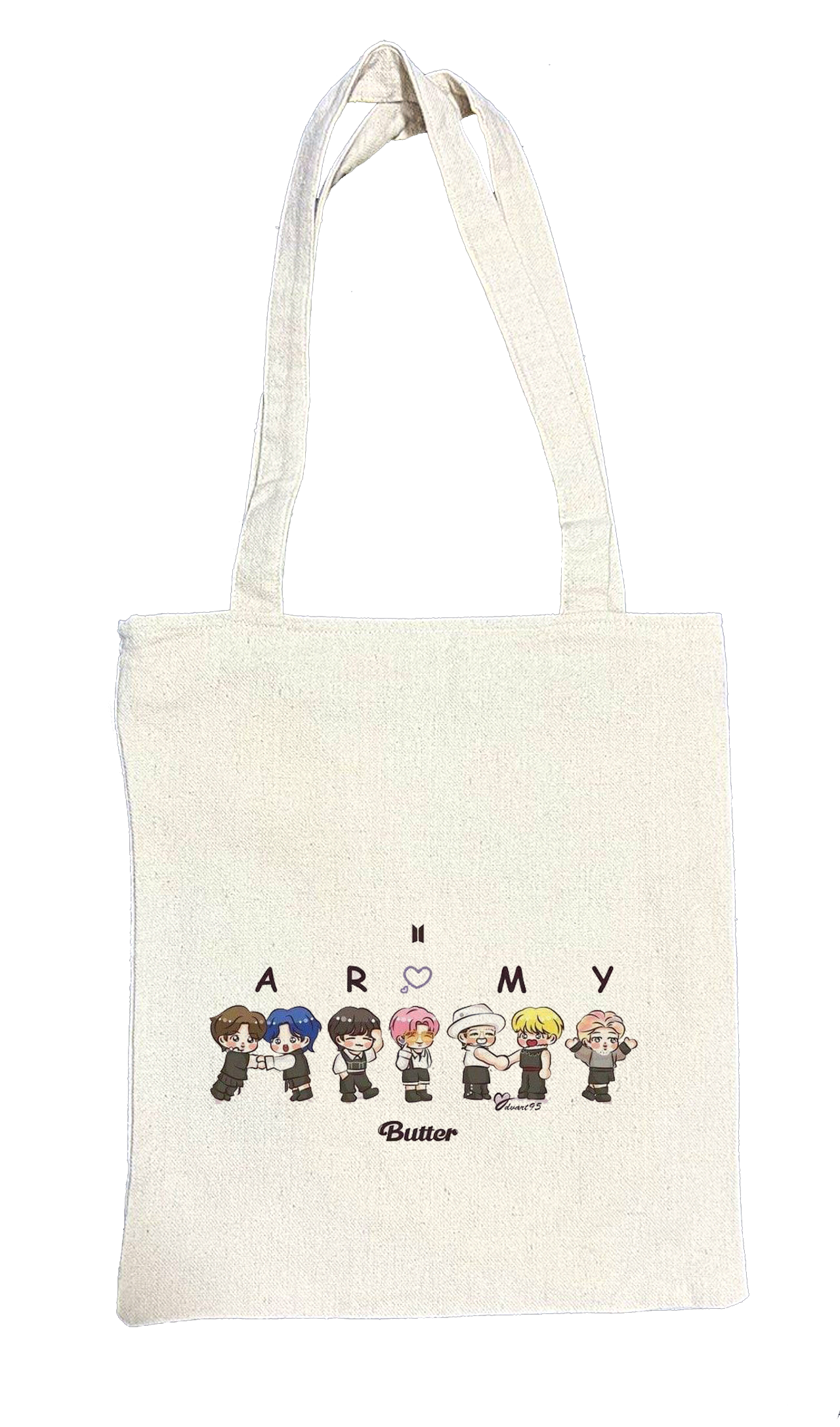 BTS tote bag beige 1