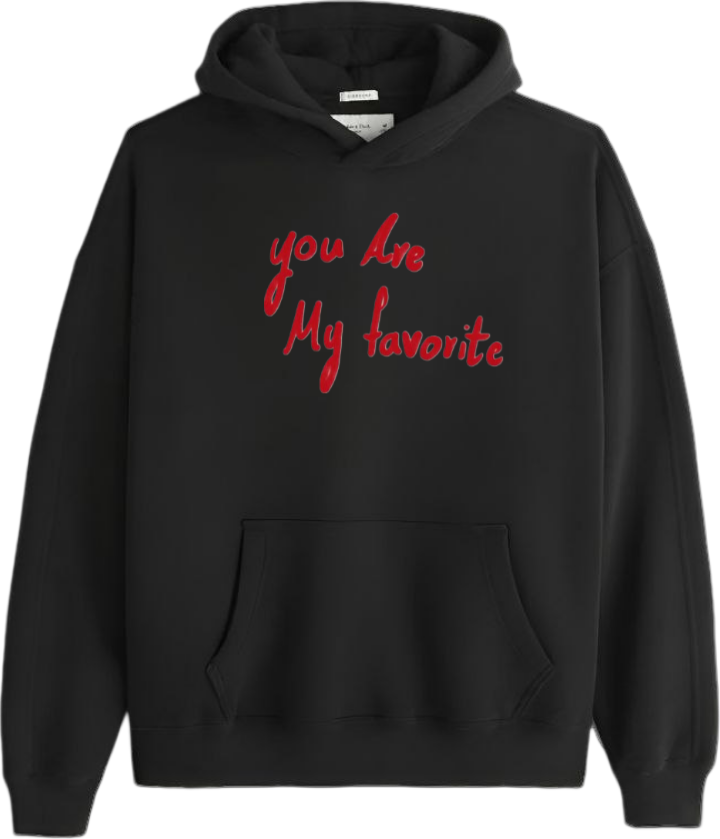 VaIentine coupIe Oversize Hoodie Black 1