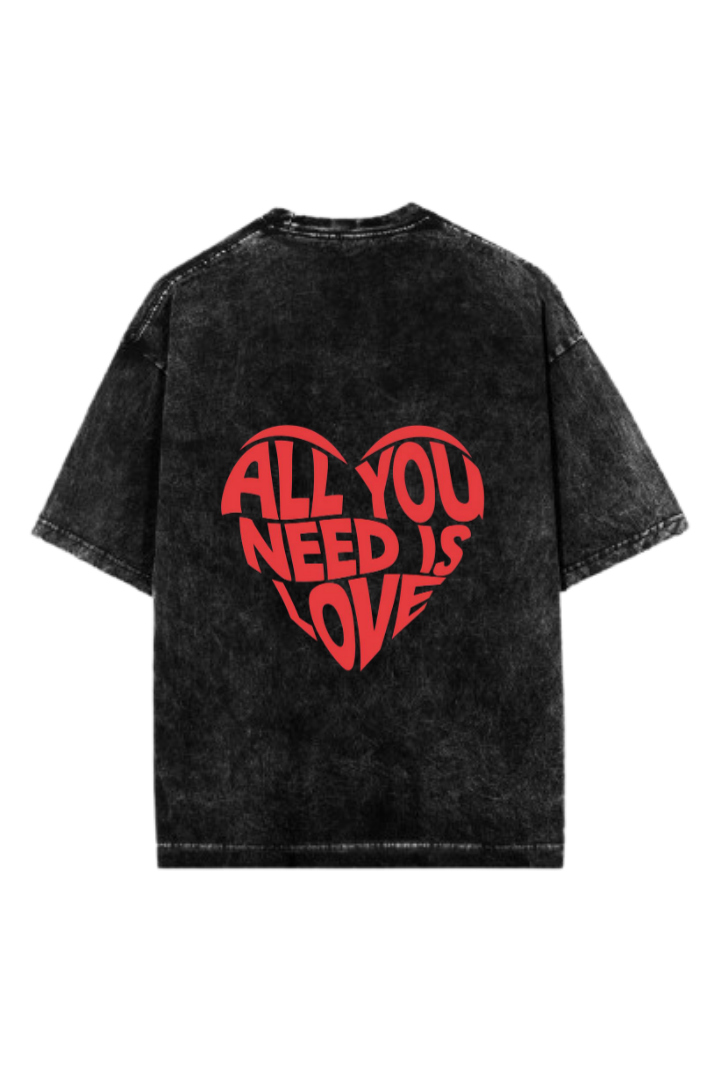 VaIentine coupIe One Size t- shirt Washed Back 1