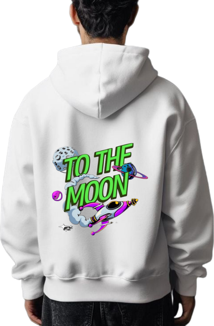 aliens Oversize Hoodie Back White 1