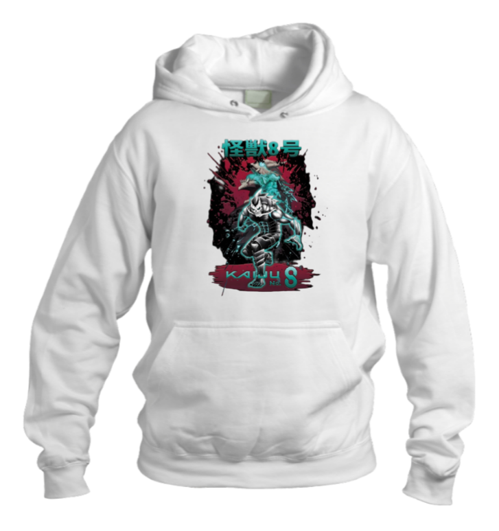Kaiju No. 8 Over Size hoodie White 1