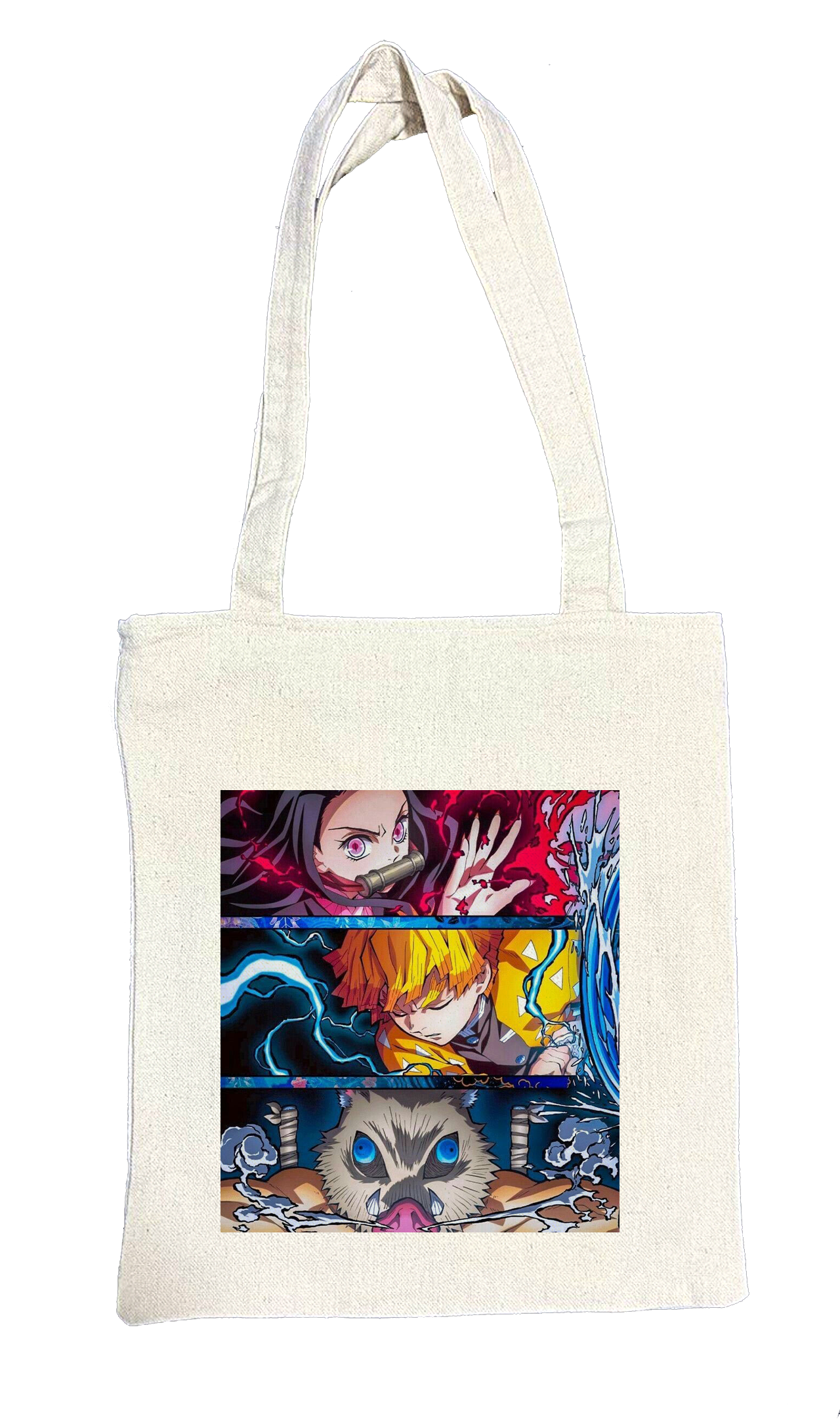 Anime Demon slayer nezuko tanjiro tote bag Beige 1