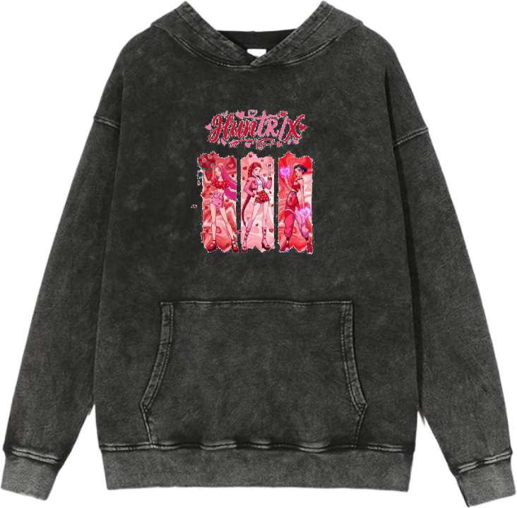 Hunterix kpop Oversize Hoodie Washed gray 1