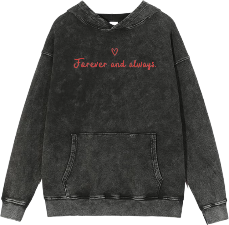 VaIentine coupIe Oversize Hoodie Washed gray 1
