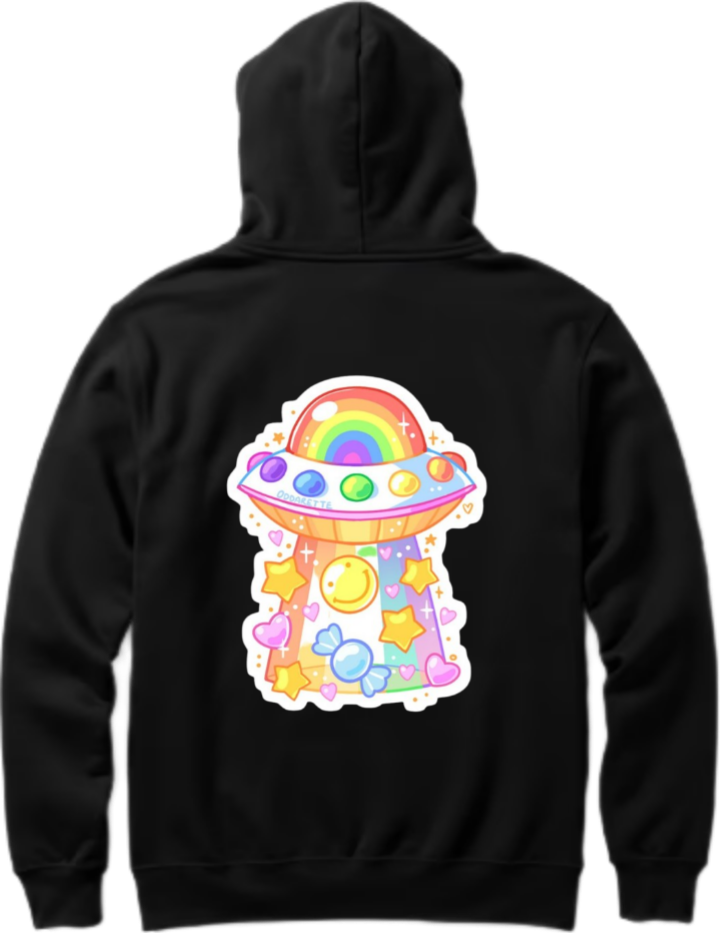 aliens Oversize Hoodie Back Black 1