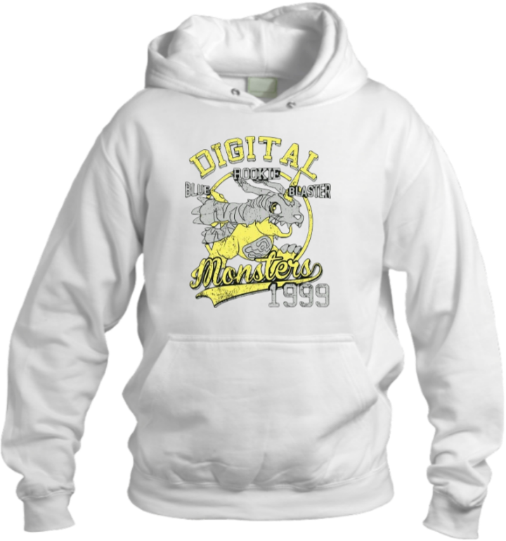 Digimon Adventure Over Size hoodie White 1