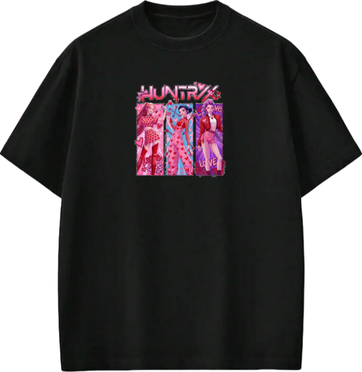 Hunterix kpop t- shirt Black 1