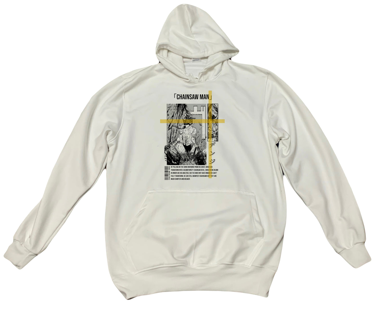Chainsaw Man One Size hoodie White 1