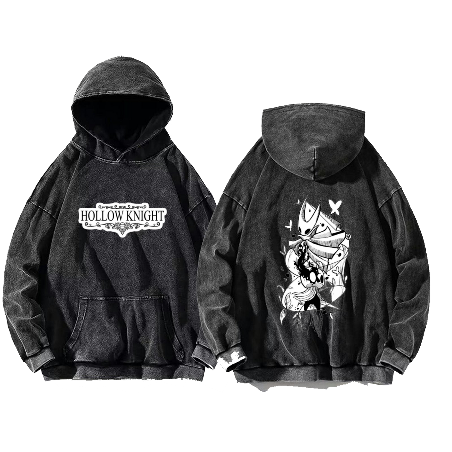 Hollow Knight One Size hoodie Washed Back 1