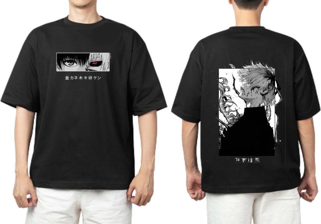 Tokyo ghoul t- shirt One Size Black Back 1