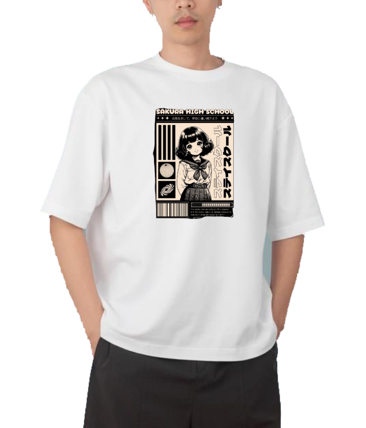 RANDOM ANIME GIRL t- shirt White 1