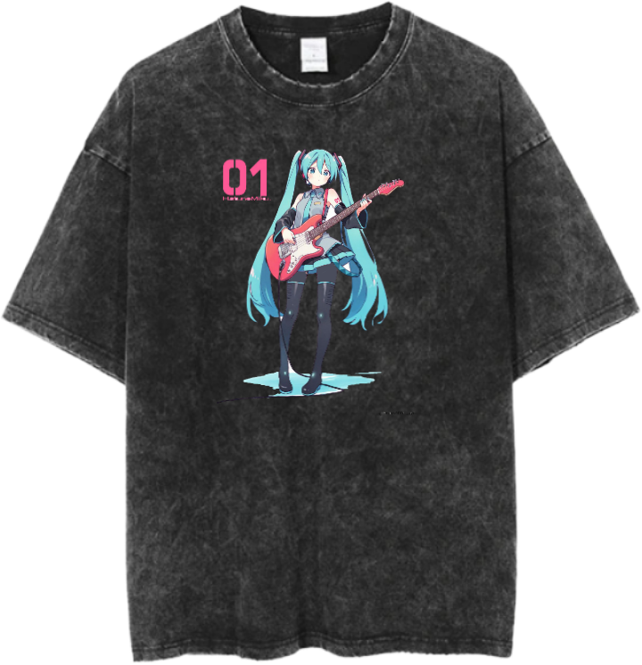 Hatsune Miku t- shirt One Size Washed 1