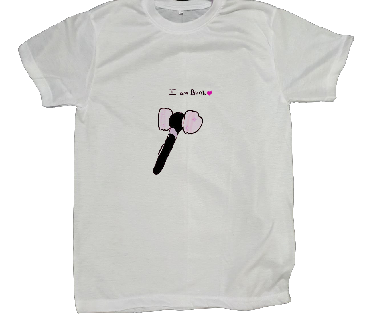 Black pink t- shirt fat White 1
