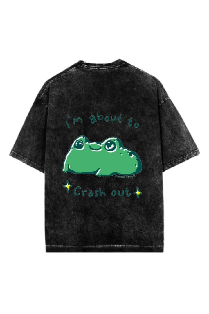 frog t- shirt Washed Back 1