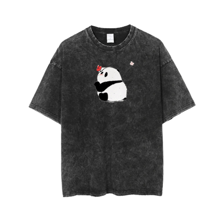 PANDA One Size t- shirt Washed 1