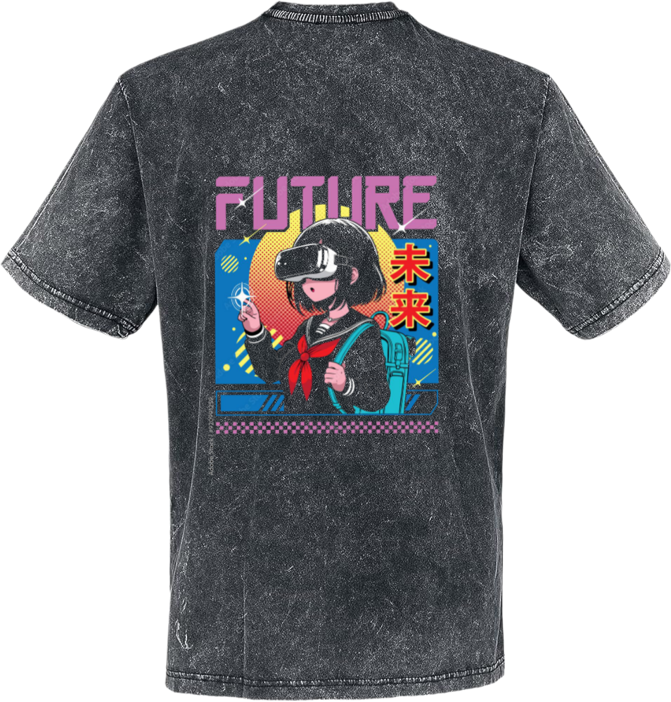 FUTURE t- shirt Over Size Washed Back 1