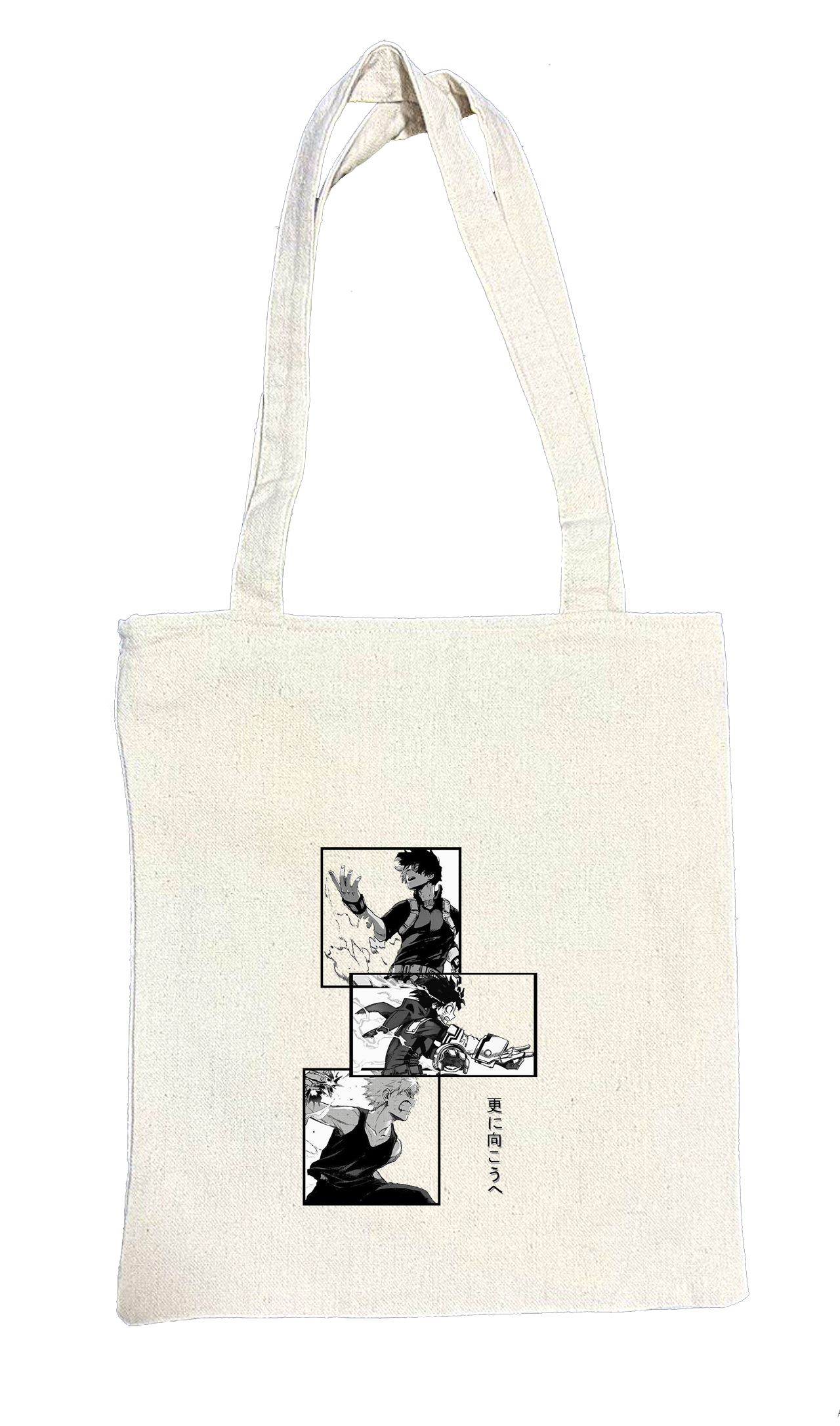 bnha boku no hero academy tote bag beige 1