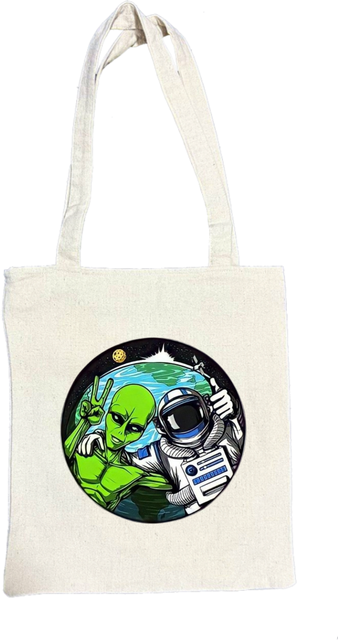 aliens tote bag Beige 1