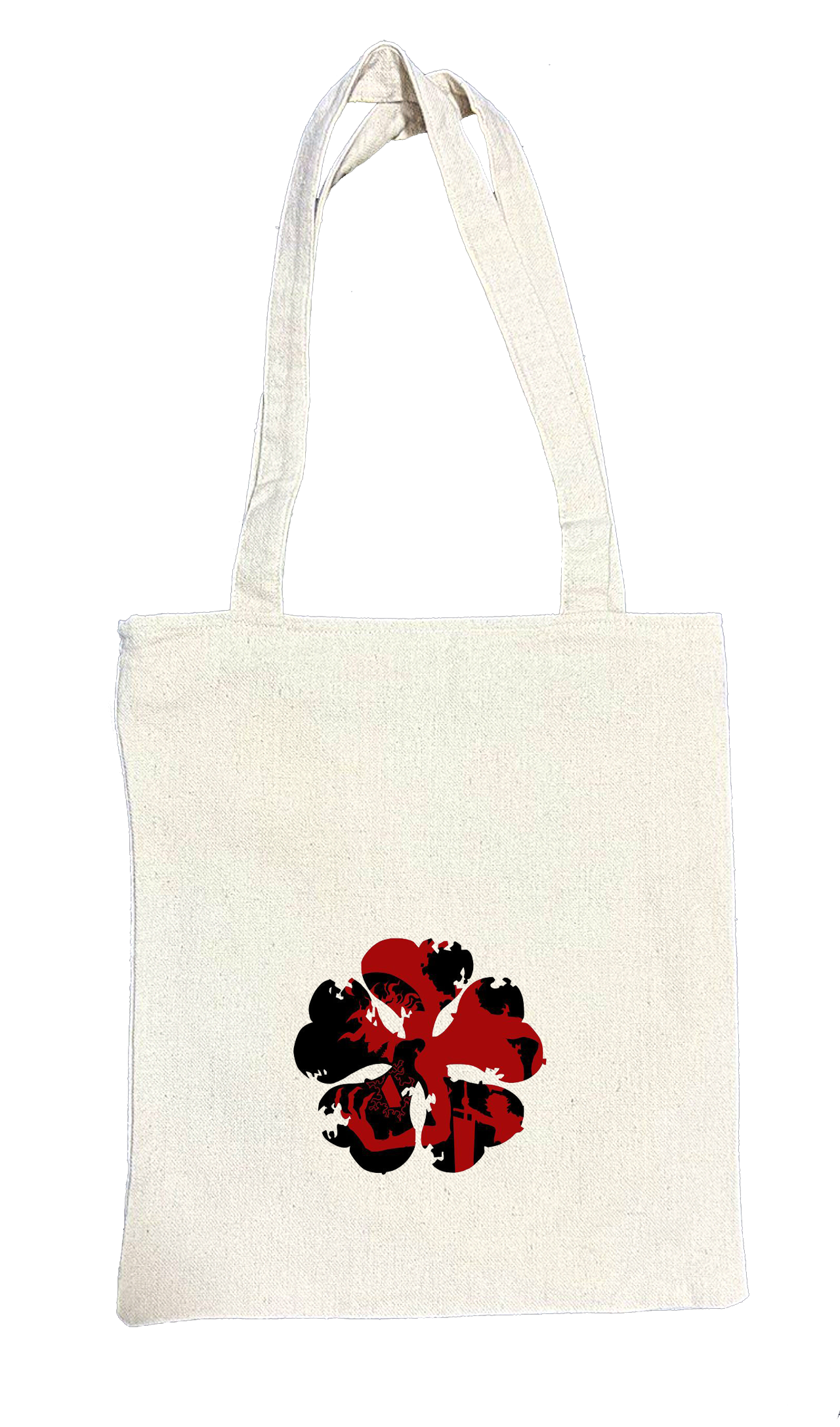 Black clover tote bag beige 1