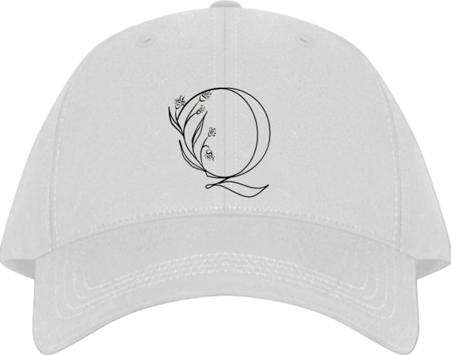 vector letter Baseball cap white Q 1