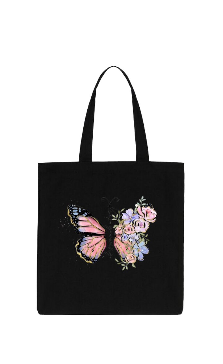 butterflies tote bag Black 1