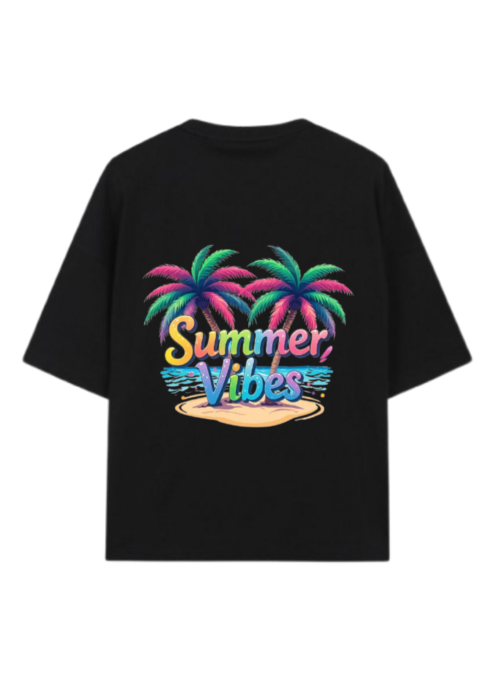 Summer Vibes t- shirt Black Back 1