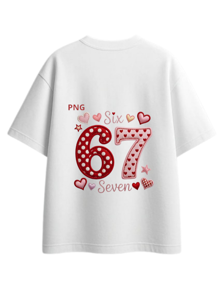 67 designs One Size t- shirt White Back 1