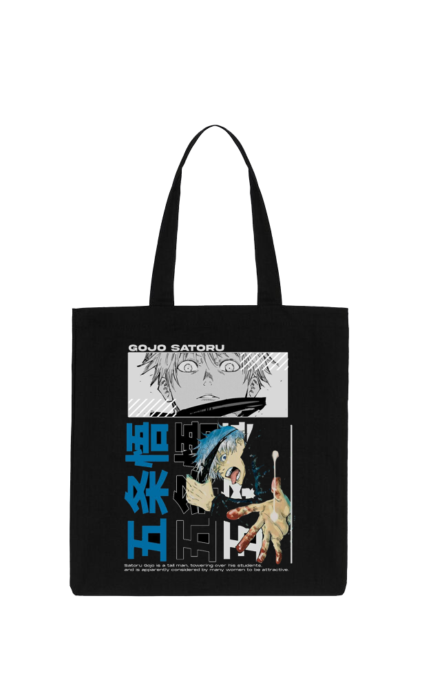 jujutsu kaisen GOJO tote bag Black 1