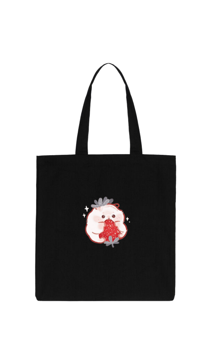 hamster tote bag Black 2