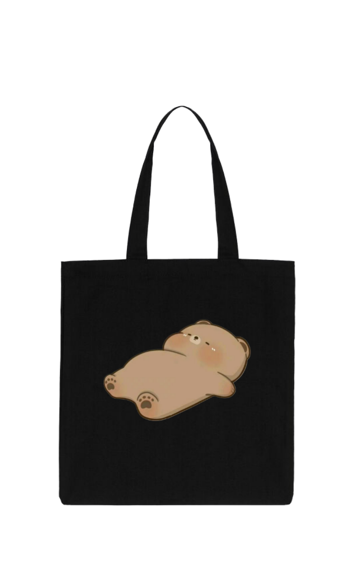 bear tote bag Black 1