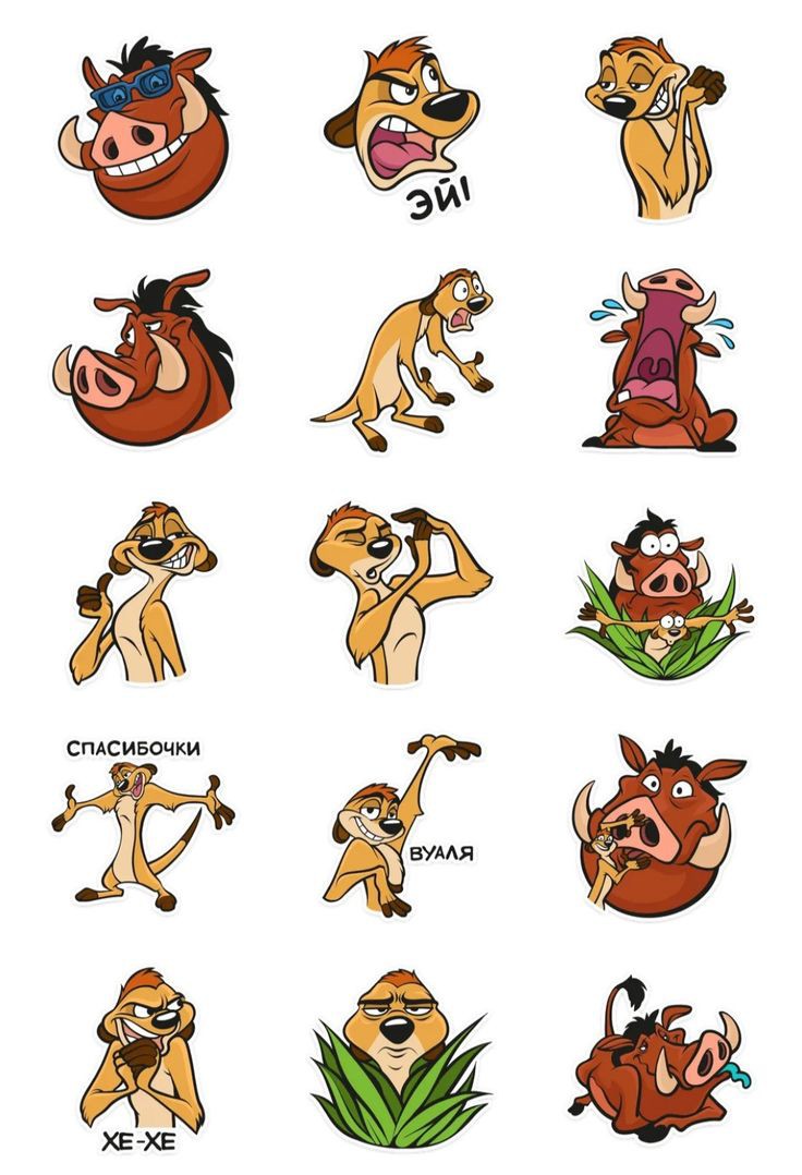 Timon and Pumbaa Sticker 47
