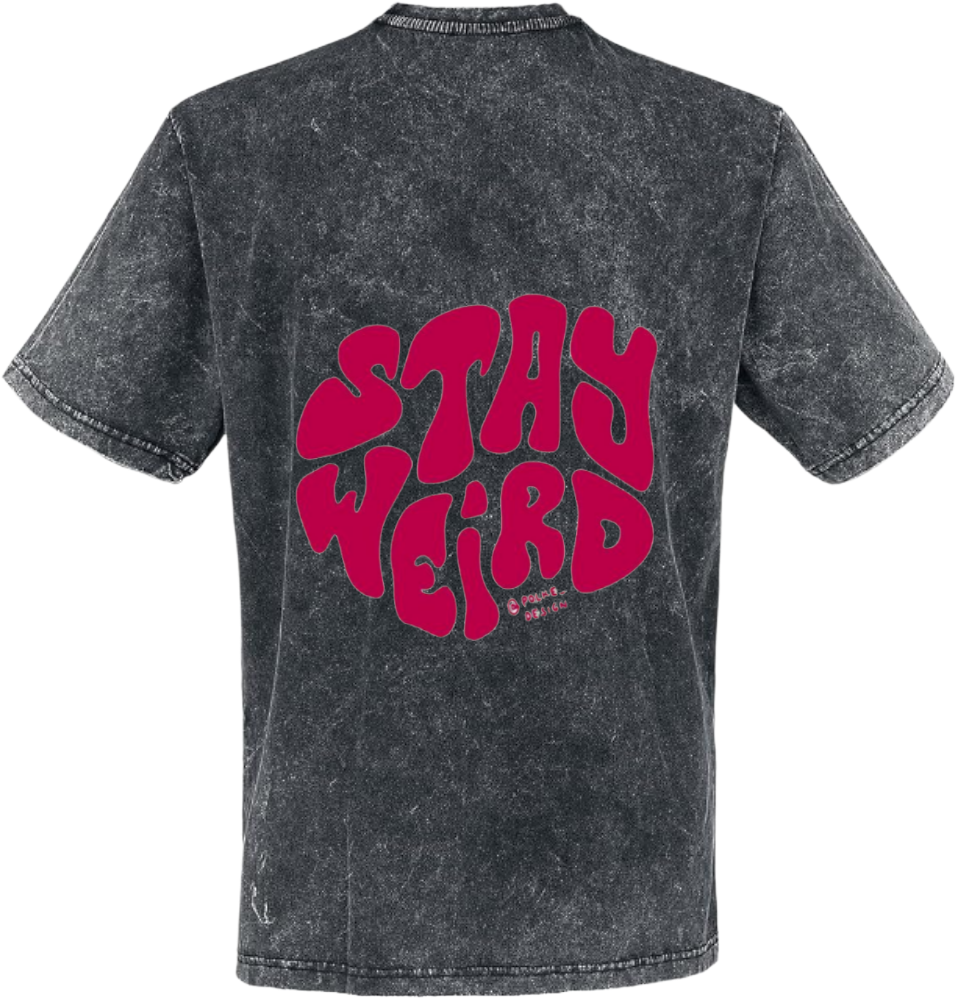 Stay Weird t- shirt One Size Washed Back 20