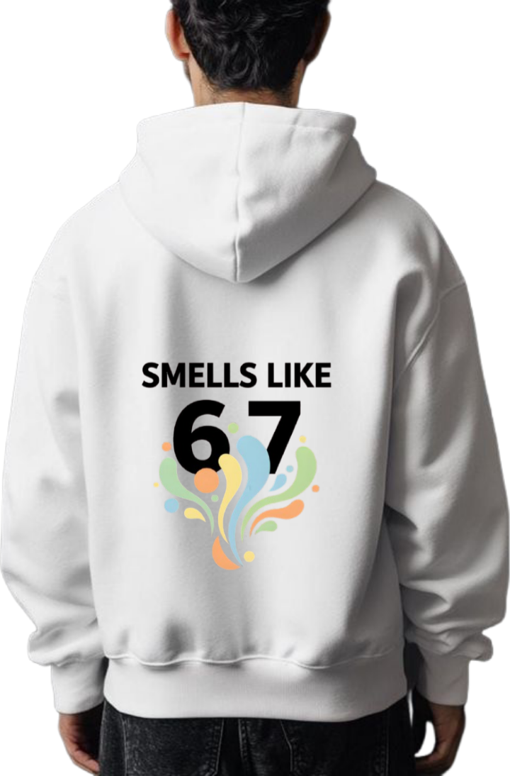 designs 67 Oversize Hoodie White Back 20