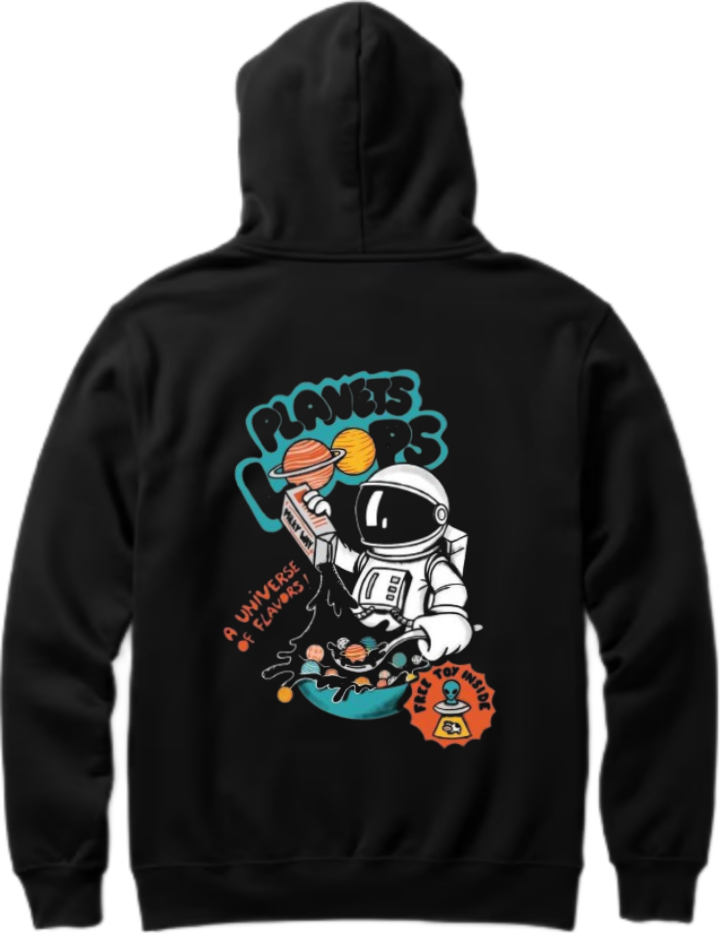 aliens Oversize Hoodie Back Black 26