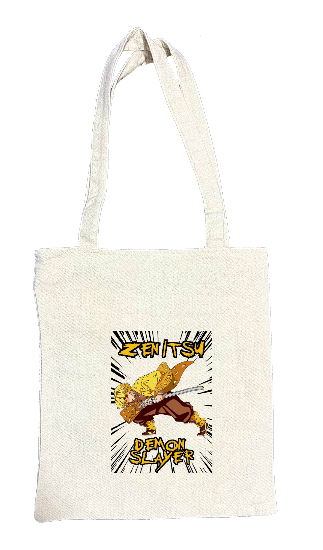 Anime Demon slayer nezuko tanjiro tote bag Beige 20