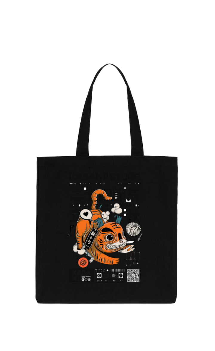apanese Tiger tote bag Black 19