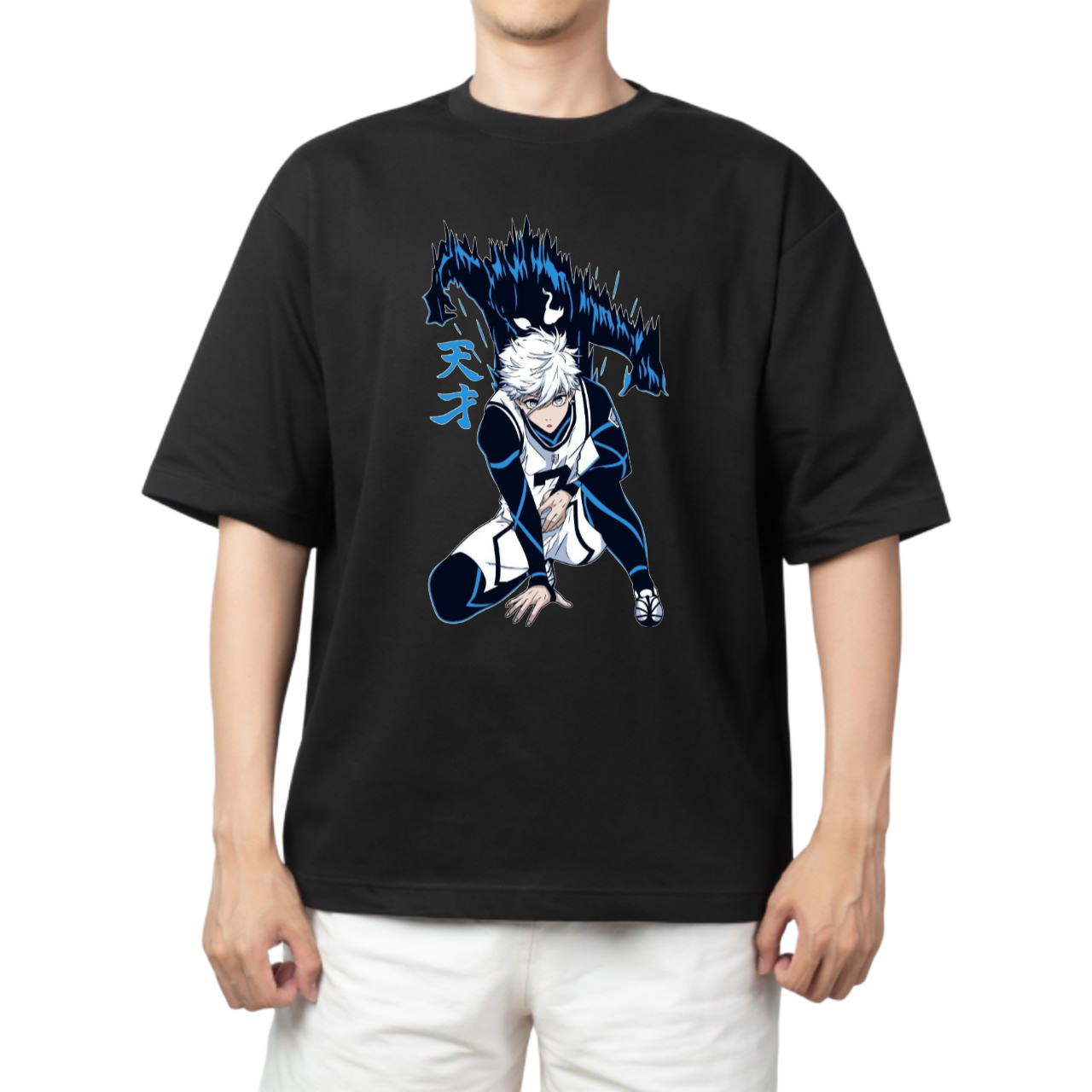 blue lock t- shirt One Size Black 38