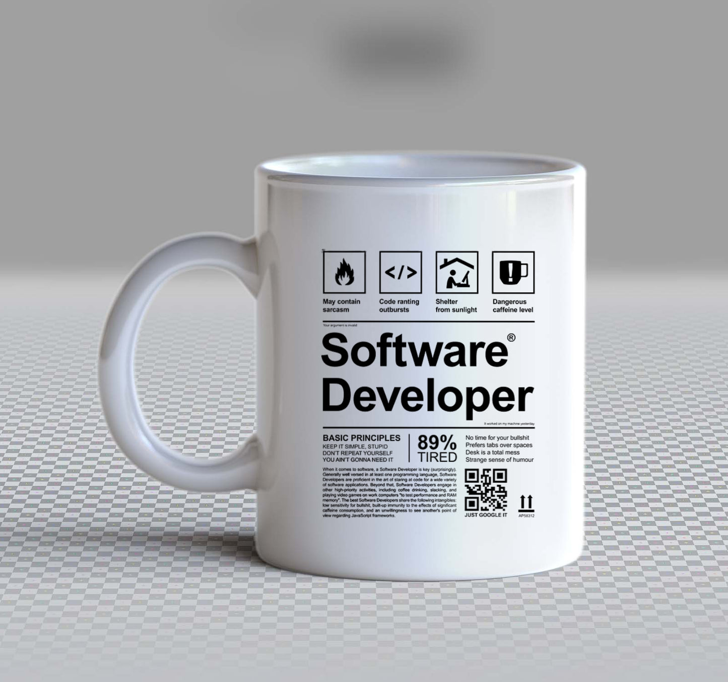 Your argument is invalid Back text Mug 20