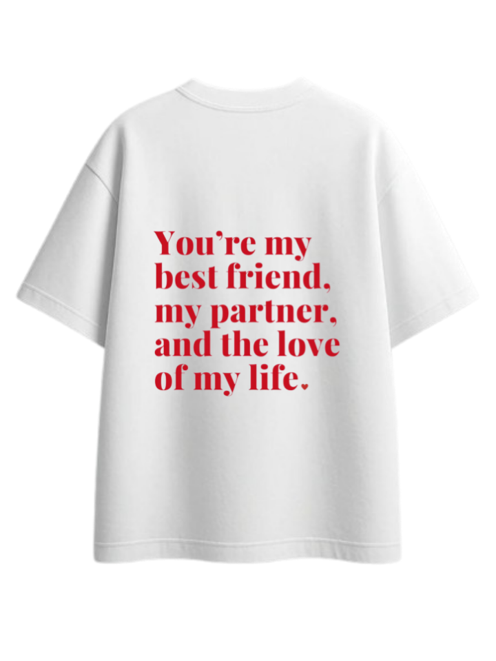VaIentine coupIe t- shirt White Back 20