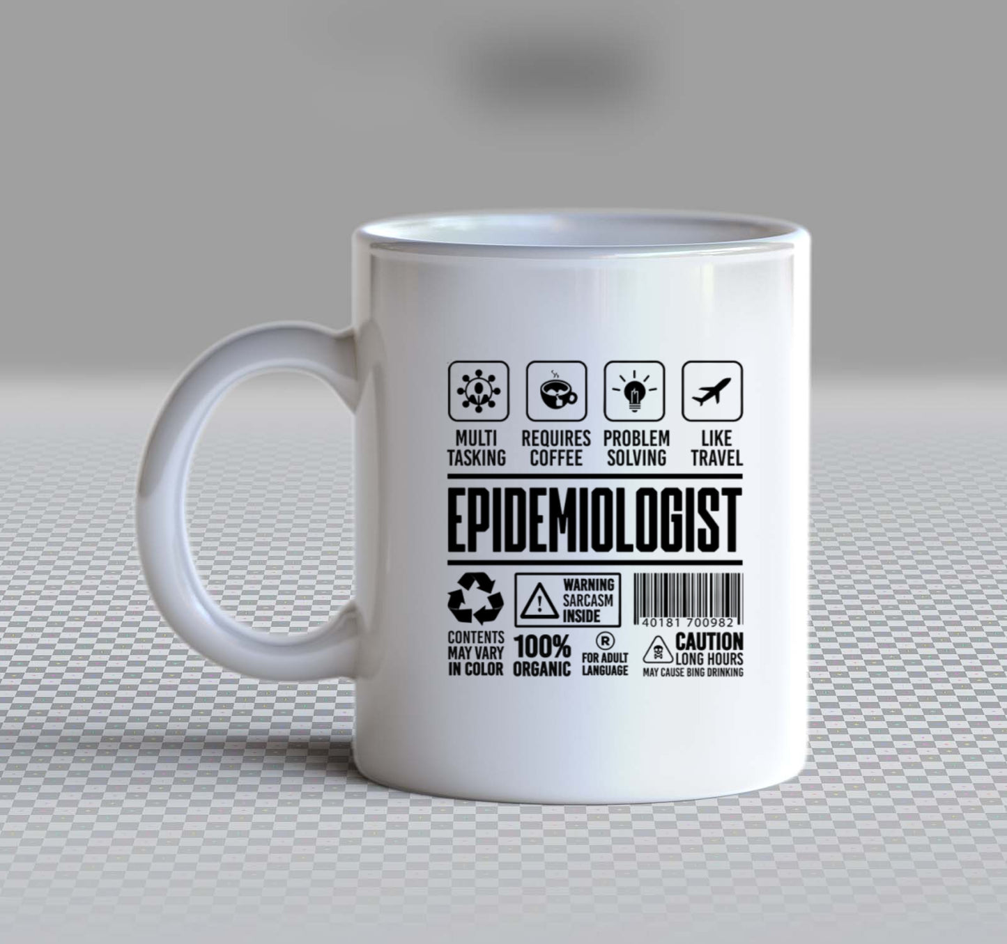 EPIDEMIOLOGIST Back text Mug 140