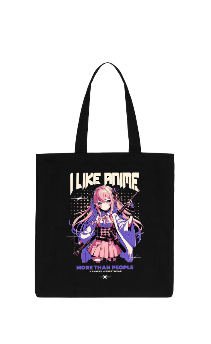 RANDOM ANIME GIRL tote bag Black 20