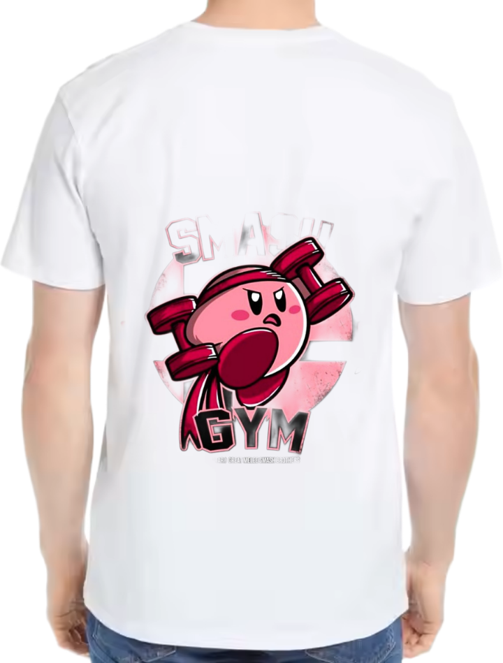 SMASH GYM t- shirt One Size White back 19