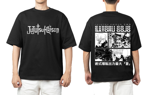 tjujutsu kaisen GOJO Oversize t- shirt Black Back 20