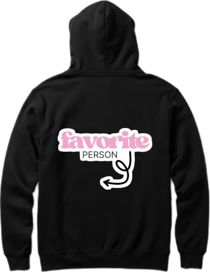 VaIentine coupIe Oversize Hoodie Black Back 20